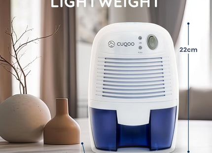 CUQOO 500ml Mini Dehumidifier – Portable Quiet Moisture Absorber - Used