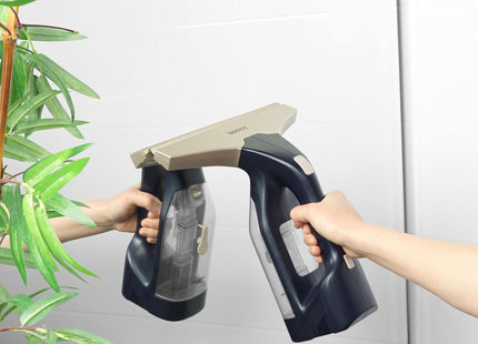 Beldray Cordless Window Cleaning Vacuum – Rechargeable Glass Cleaner Navy