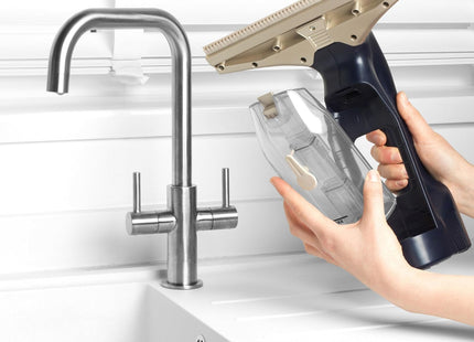 Beldray Cordless Window Cleaning Vacuum – Rechargeable Glass Cleaner Navy