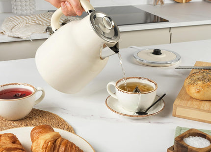 Salter Retro Cream Electric Kettle – 1.7L Rapid Boil 3kW, Vintage Design