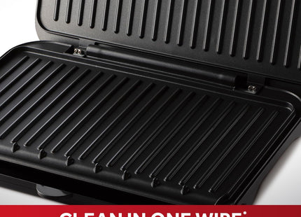 George Foreman Large Electric Fit Grill – 2400W Panini Press & BBQ Grill, Black