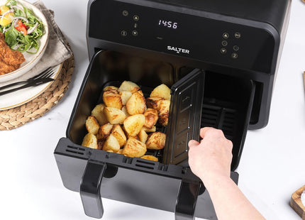 Salter Dual View Air Fryer – 7L Family Size, Removable Divider, 2300W