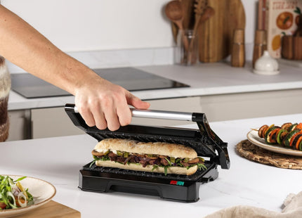 Salter Megastone Health Grill & Panini Maker – 850W Electric Grill, Black