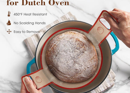 DOQAUS Banneton Bread Proofing Basket Set – 10-Piece Silicone Sourdough Kit