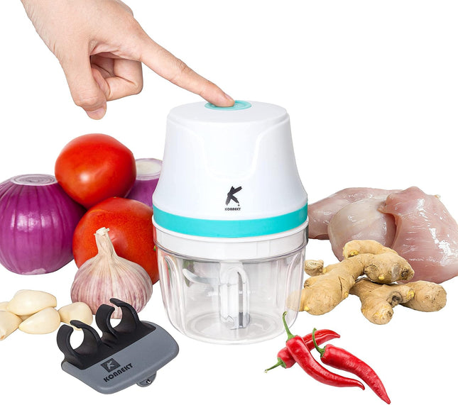 KONNEKT QuickBlend 350ml Mini Food Processor & Chopper – Mint Green