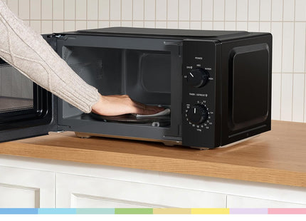 COMFEE' 20L Compact Solo Microwave 700W with Inverter & 5 Power Levels – Black