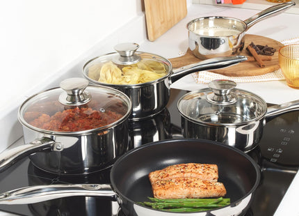 Russell Hobbs 5 Piece Pan Set – Stainless Steel Induction Cookware