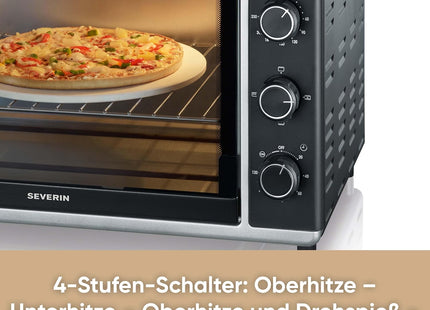 Severin 42L Electric Mini Oven 1800W with Grill, Convection, Rotisserie & Pizza Stone