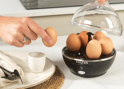 Salter Electric Egg Cooker – 6 Egg Boiler with Poaching Trays, 430W
