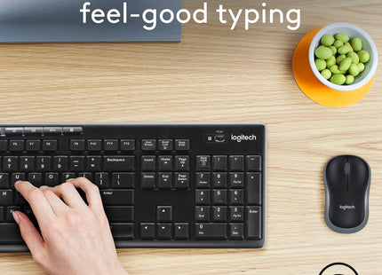 Logitech MK270 Wireless Keyboard and Mouse Combo – UK QWERTY Full Size Set