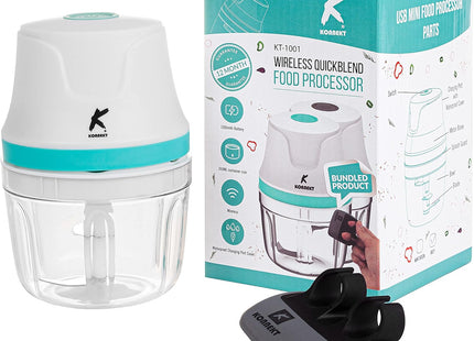 KONNEKT QuickBlend 350ml Mini Food Processor & Chopper – Mint Green
