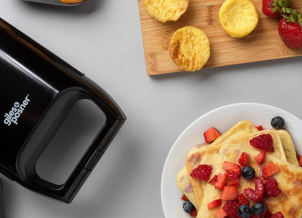 Giles & Posner EK4488G 2 in 1 Party Snack Maker 600W Non-Stick Mini Treat Maker Black
