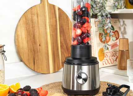 Salter 4-in-1 Juicer & Blender 400W – Smoothie Maker with Grinder & Sports Bottle