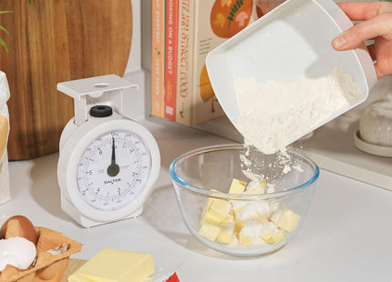 Salter Mini Mechanical Kitchen Scale with 1L Bowl – 3kg Analogue Food Scale