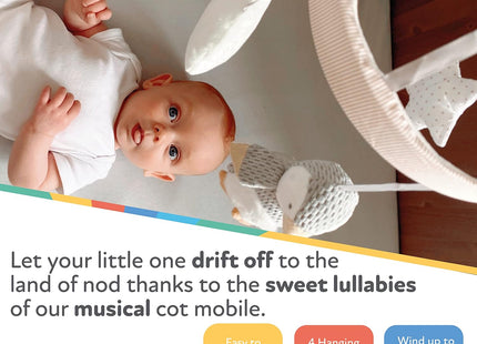 Nuby Penguin Musical Cot Mobile – Spinning Baby Crib Mobile with Lullabies