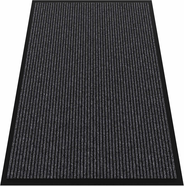 HOMEK Heavy Duty Front Door Mat 80 x 120cm – Non-Slip Indoor & Outdoor Mat Grey