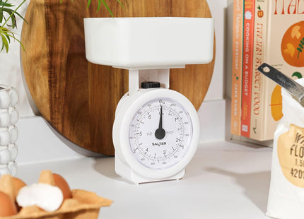 Salter Mini Mechanical Kitchen Scale with 1L Bowl – 3kg Analogue Food Scale