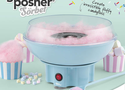 Giles & Posner EK2641 Candy Floss Maker – Retro Cotton Candy Machine, Blue