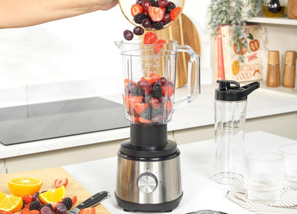 Salter 4-in-1 Juicer & Blender 400W – Smoothie Maker with Grinder & Sports Bottle