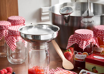 VonShef Jam Making Kit – 9L Induction Safe Maslin Pan, Labels included