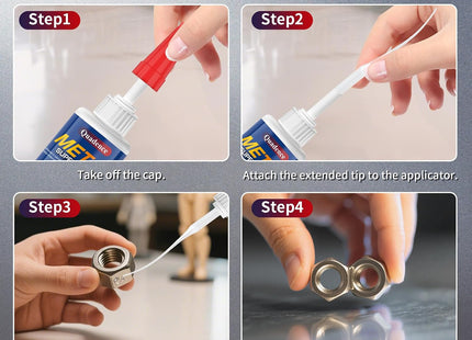 Quadence Metal Super Glue 35g Heavy Duty Waterproof Heat Resistant Clear Adhesive
