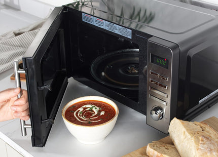 Salter 20L Digital Microwave 800W – Stainless Steel & Black, Defrost, 10 Power Levels