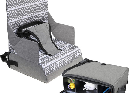 Dreambaby Grab 'N Go Portable Kids Booster Seat Grey, Travel High Chair, 6 Months–3 Years