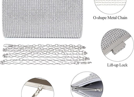 Rhinestone Clutch Bag – Women’s Crystal Evening Purse