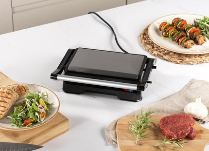 Salter Megastone Health Grill & Panini Maker – 850W Electric Grill, Black