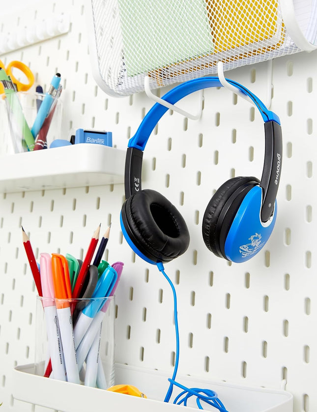 groov-e KIDZ DJ-Style Wired Headphones for Kids – Blue/Black (GV590BB)