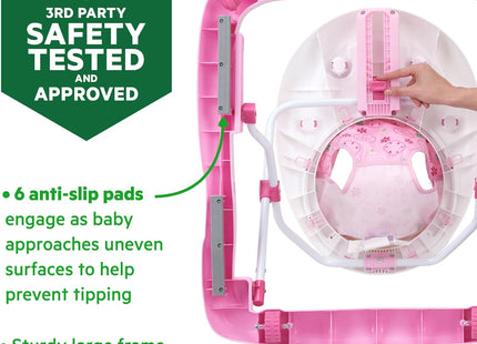 Bright Starts JuneBerry Walk-A-Bout Baby Walker – Adjustable Height, Lights & Sounds, 6 Months+