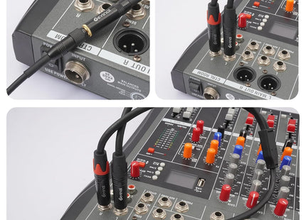 Devinal 3.5mm TRS to Dual 1/4" TS Y Splitter Audio Cable 1ft