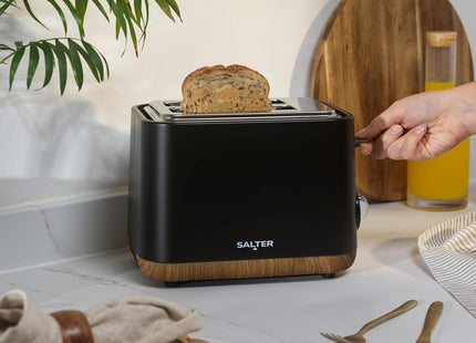 Salter Toronto 2-Slice Toaster – Wide Slot, 6 Browning Levels, Black