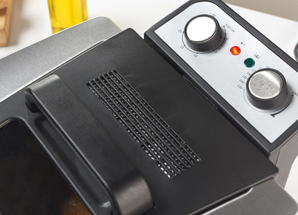 Salter 5L Deep Fat Fryer – 3000W Electric Fryer with Dual Baskets, Stainless Steel, EK6266
