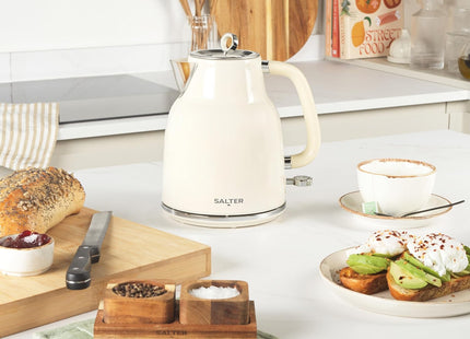 Salter Retro Cream Electric Kettle – 1.7L Rapid Boil 3kW, Vintage Design
