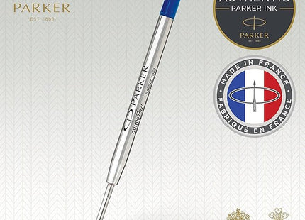 Parker Ballpoint Pen Refill – Medium Point, Blue QUINKflow Ink (1 Count)