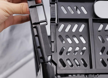 KINGSUSLAY 20L Foldable Plastic Storage Crates Black – 4 Pack