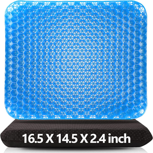 JILERWEAR Gel Seat Cushion – Double Honeycomb Pressure Relief Cushion