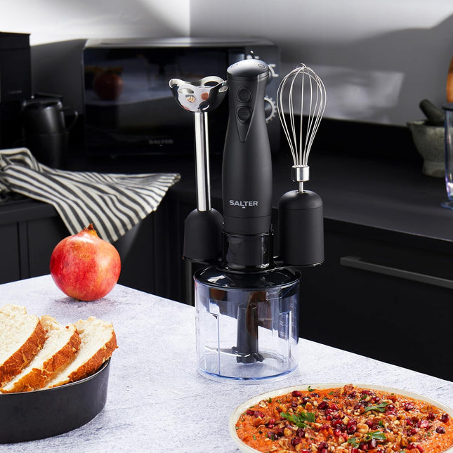 Salter Kuro 3 In 1 Hand Blender Set 350W EK2827BMBLK, Beaker not Included – Used