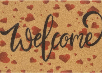 HilyBony Heart Welcome Doormat, Non-Slip –  Indoor & Outdoor Entrance Mat 75 x 43cm