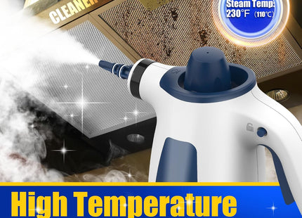 ASSCA WHL-609 Handheld Steam Cleaner 1050W with 9-Piece Accessory Set