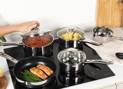 Russell Hobbs 5 Piece Pan Set – Stainless Steel Induction Cookware