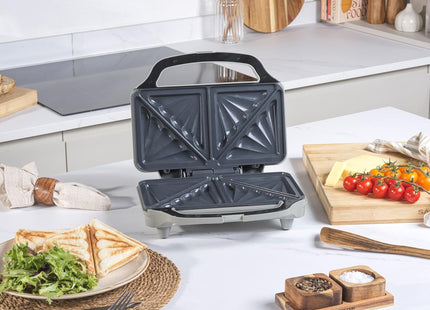 Salter Aspen XL Deep Fill Toastie Maker – 900W Sandwich & Panini Grill, Silver