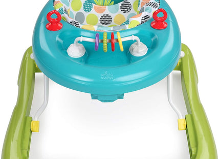 Bright Starts Giggling Safari Baby Walker – 3 Adjustable Heights, Safety Brakes & Easy-Fold Frame, 6 Months+
