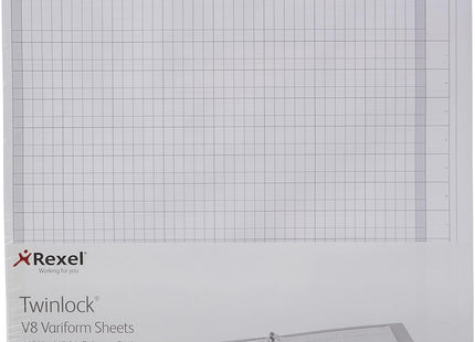 Rexel Twinlock Variform V8 Cash Refill Sheets – 14 Column, White (Pack of 75)