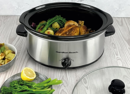 Hamilton Beach Family Favourite 6.5L Slow Cooker, 240W, HBSC070S – Silver