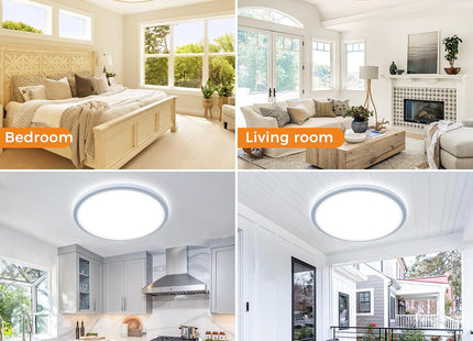 Slochi 38cm 36W LED Ceiling Light 3600lm 3 Colour Temperatures – White