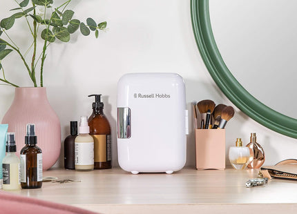 Russell Hobbs 4L Mini Cooler & Warmer 6 Can Portable Fridge White – RH4CLR1001