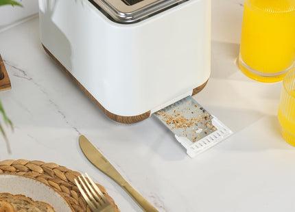 Salter Toronto 2-Slice Toaster – Wide Slot, 6 Browning Levels, White