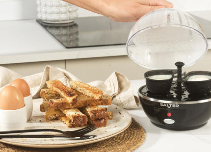 Salter Electric Egg Cooker – 6 Egg Boiler with Poaching Trays, 430W